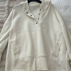 White oversized sweatshirt